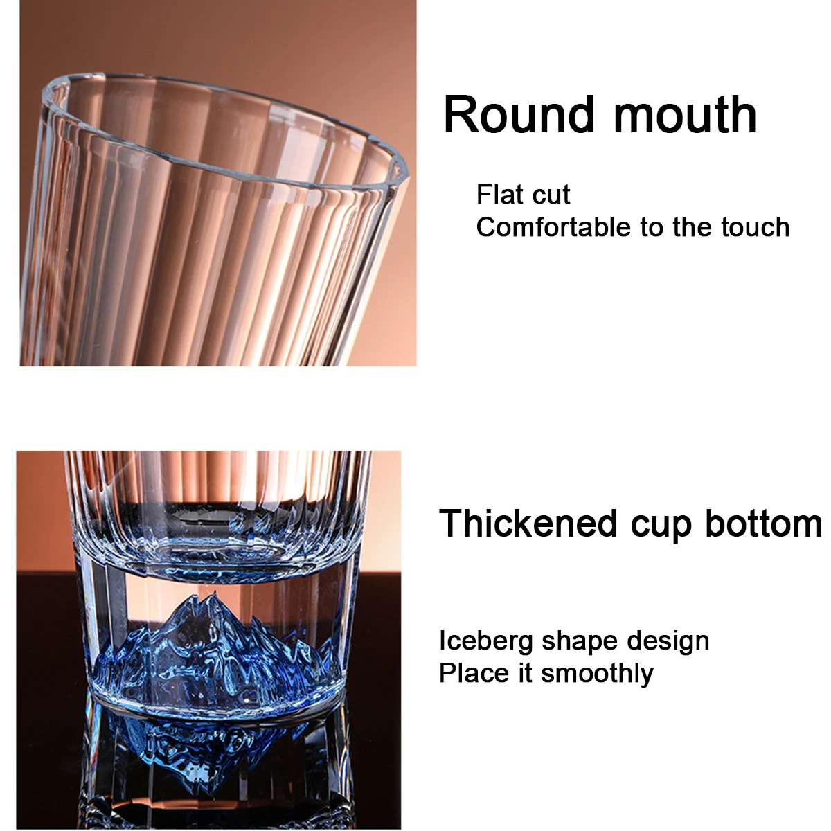 (Can Engrave Logo) 150ML Iceberg Shaped Crystal Glass, Home Whiskey Cup, Bar Tasting Glass, Small White Wine Cup