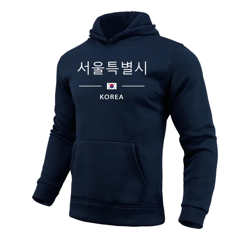 Seoul Korea Mode Hoodies für Männer Hohe Qualität Mit Kapuze Langarm Pullover Männlich Hause Outdoor Casual Sport Fitness Sweatshirts