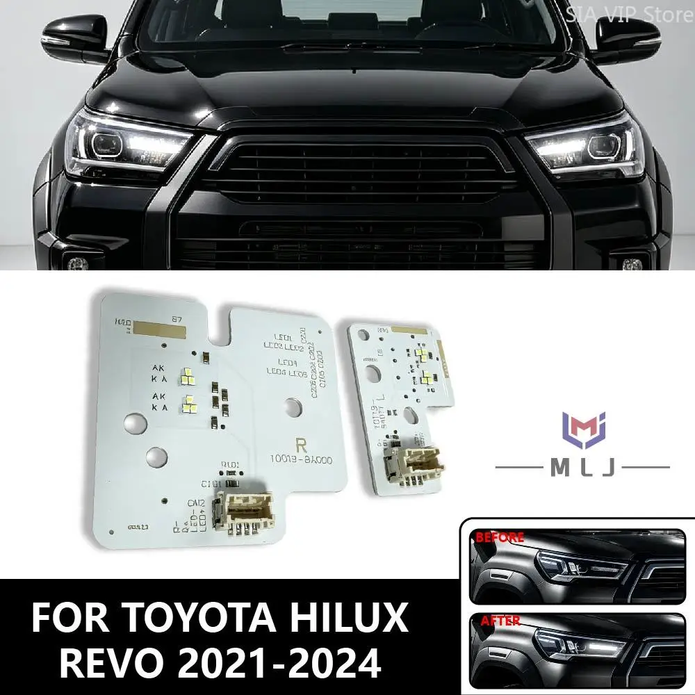 White DRL Chip For Toyota Hilux Revo 2021-2024 LED Headllight Daytime Running Light Chip Module LED DRL Boards Car Accessories