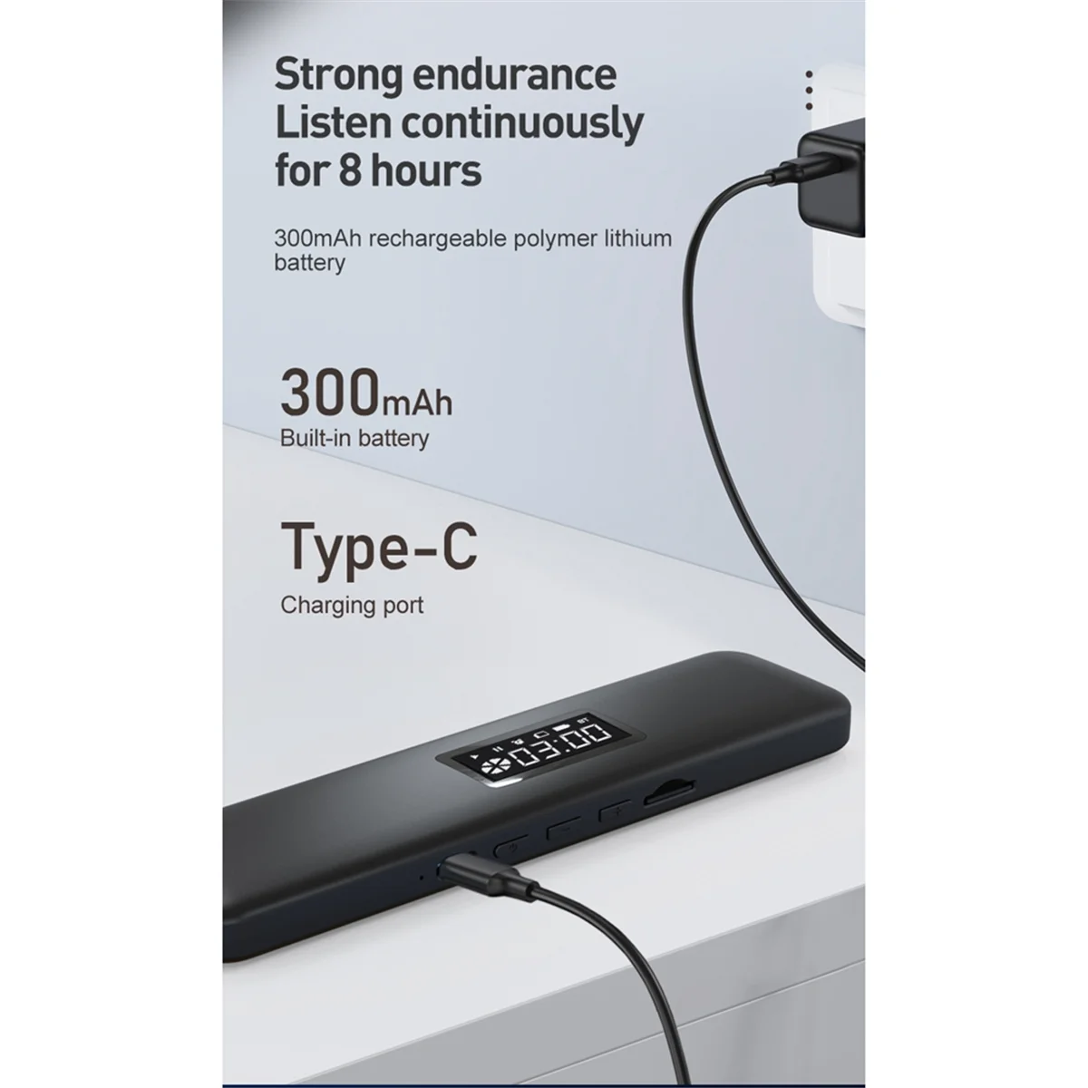 Sob travesseiro alto-falante bluetooth caixa de som de condução óssea recarregável sem fio estéreo soundbar alto-falante de ruído branco preto