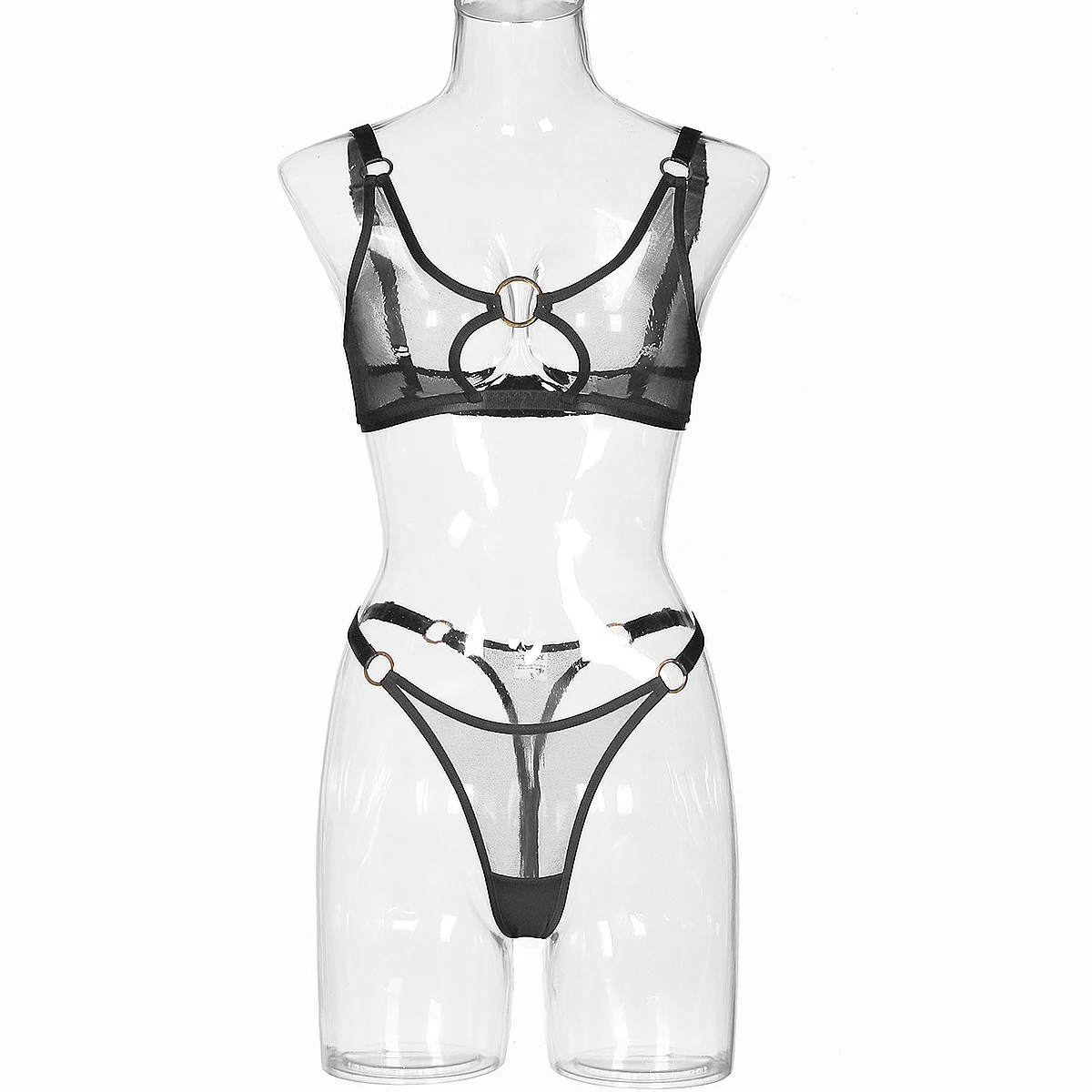 See Through Mesh Underwear for Women to Pieces Summer Sexy Bra Set Eroctic Lingerie Two Piece Women Nice Sexy Underwear