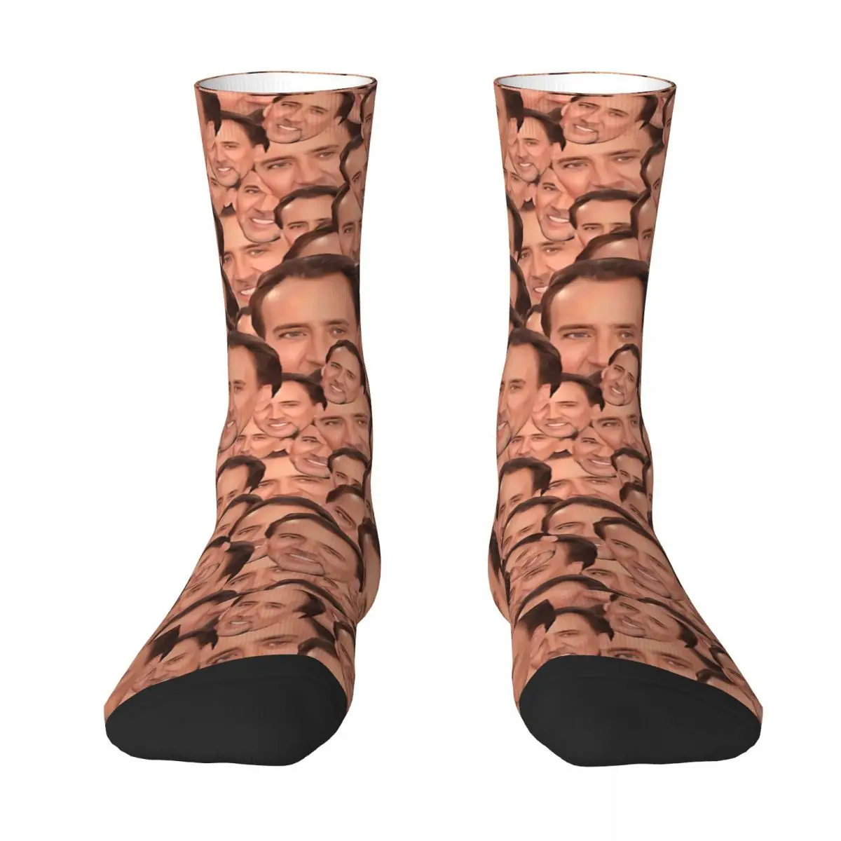 Nicolas Cage Face Nicolas Cage Meme Men Women Socks Outdoor Novelty Spring Summer Autumn Winter Stockings Gift