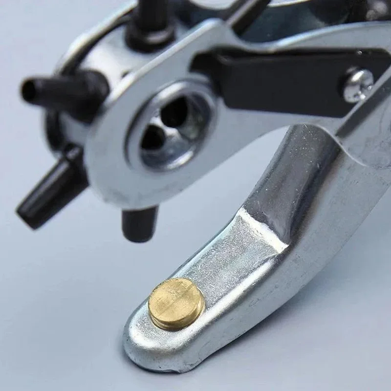 Lederlochzange Multifunktionale Kohlenstoffstahl Runde Gürtel- und Uhrenarmband-Ösenzange DIY Handwerk Reparaturwerkzeug – Detail 14