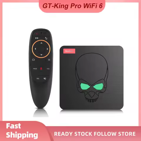 GT-King Pro WiFi 6 Beelink 4GB+64GB TV Box STB Dolby Audio DTS Listen Set Top Box 4K UHD HDMI 3D Video Format Blue LED Display