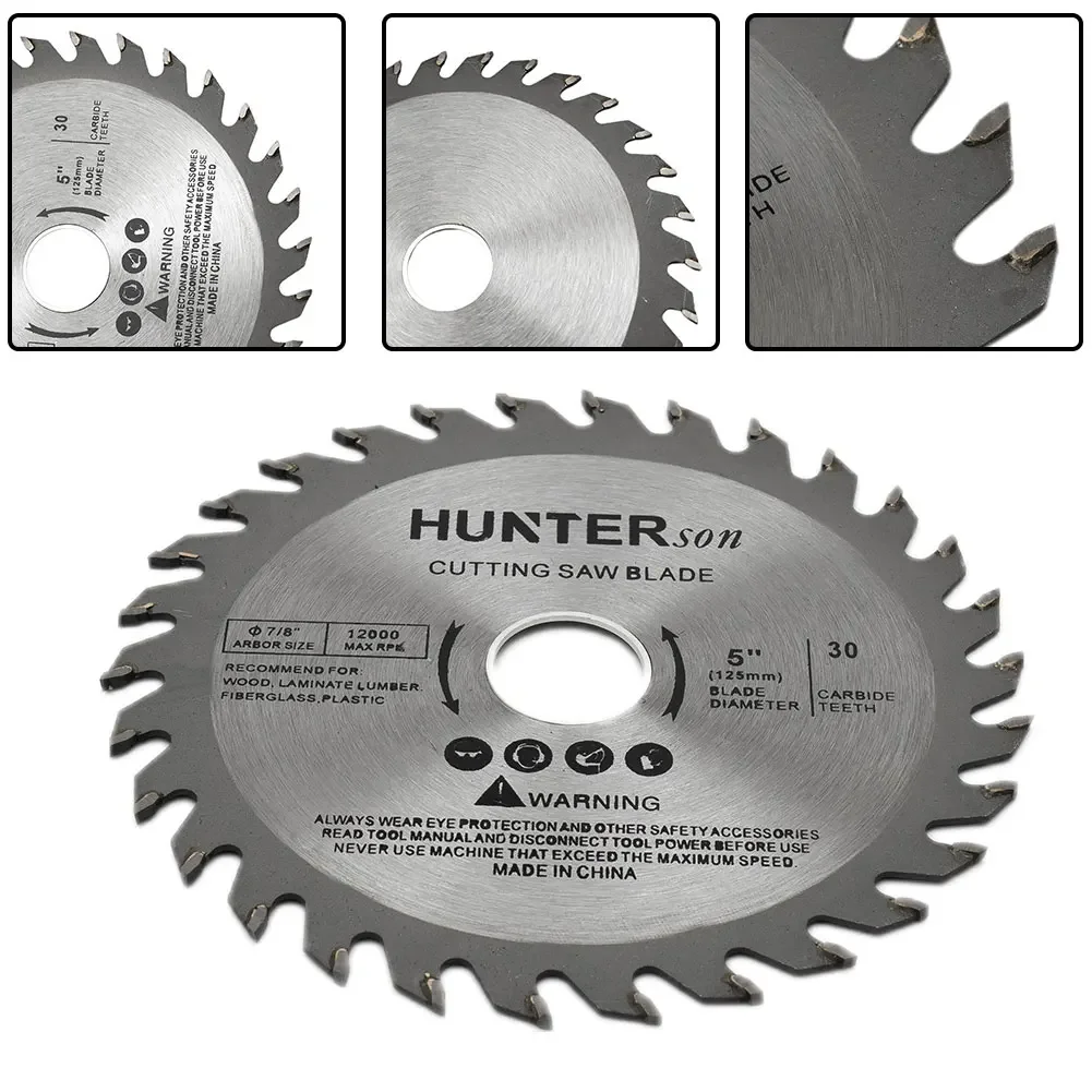 1Pc 125Mm 40T/30T วงกลมคาร์ไบด์ใบเลื่อยตัดไม้สำหรับเครื่องบดมุม Saw Disc ไม้เครื่องตัดสำหรับตัดไม้