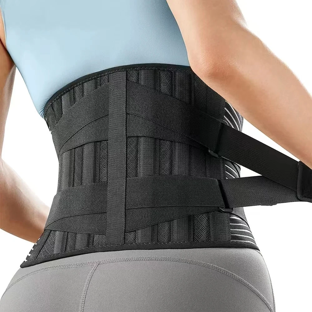 Adjustable Lower Back Brace Lumbar Support Belt Waist Trainer Relaxed Spine Decompression Anti-skid Breathable for Men and Women