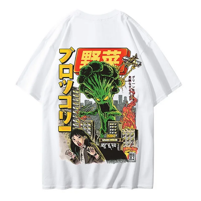 Streetwear Summer Tops Tees Tshirt HipHop Men Hip Hop T Shirt Japanese Harajuku Cartoon Monster T-Shirt