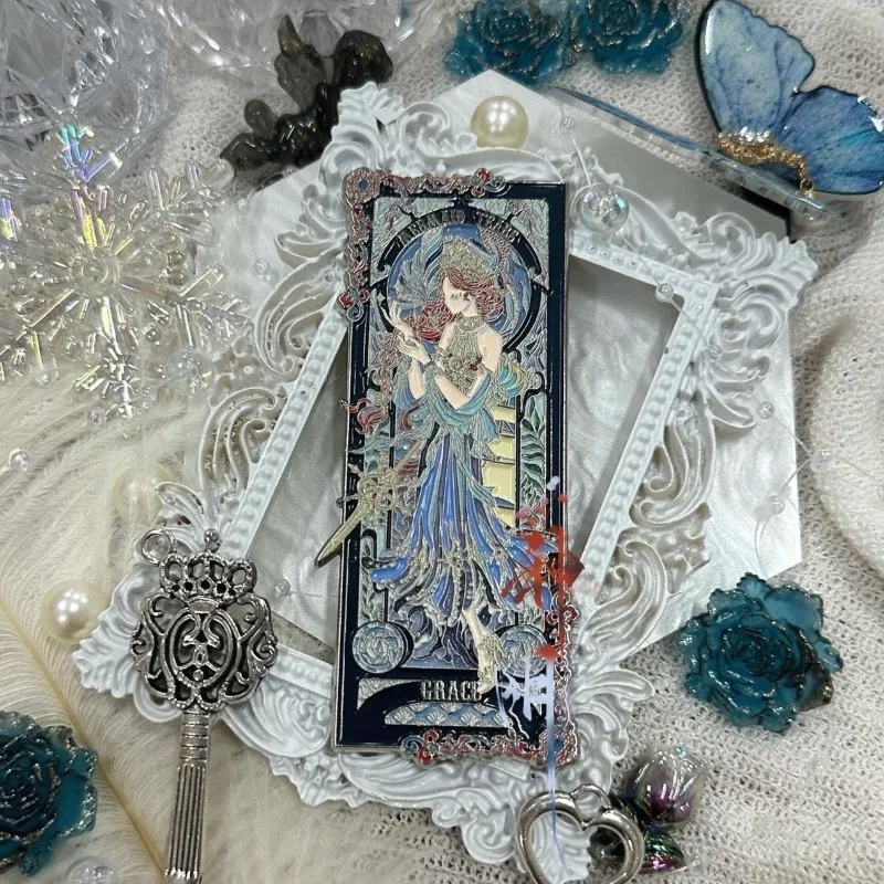 

Identity Ⅴ Anime Metal Bookmarks Grace Badge Pendant Collection Commemorative Decoration Display Item Friends Gift for Fans Cos