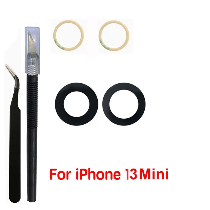Saphir-Rückkamera-Objektivglas für iPhone 12 13 Mini 14 15 Plus 17 Pro Max – Ersatzteile für die Reparatur der Rückkamera mit 3M-Klebstoff & Werkzeugen