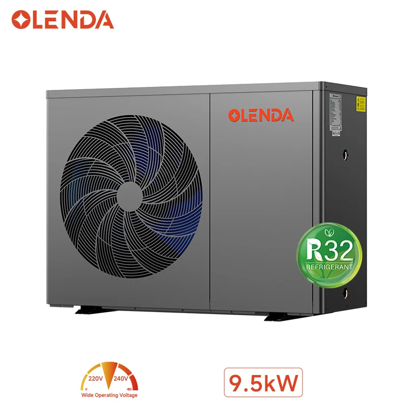 2025 New Arrival 9.5kW Metal Monoblock Air Source Heat Pump 220V DC Inverter for House Heating Cooling Hot Water for Hotels