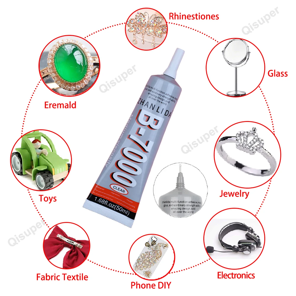 Waterproof Glue Phone Screen Repair Epoxy Resin Textile Fabric Clothes Jewelry Rhinestone Contact Adhesive T8000 15ml 50ml 110ml