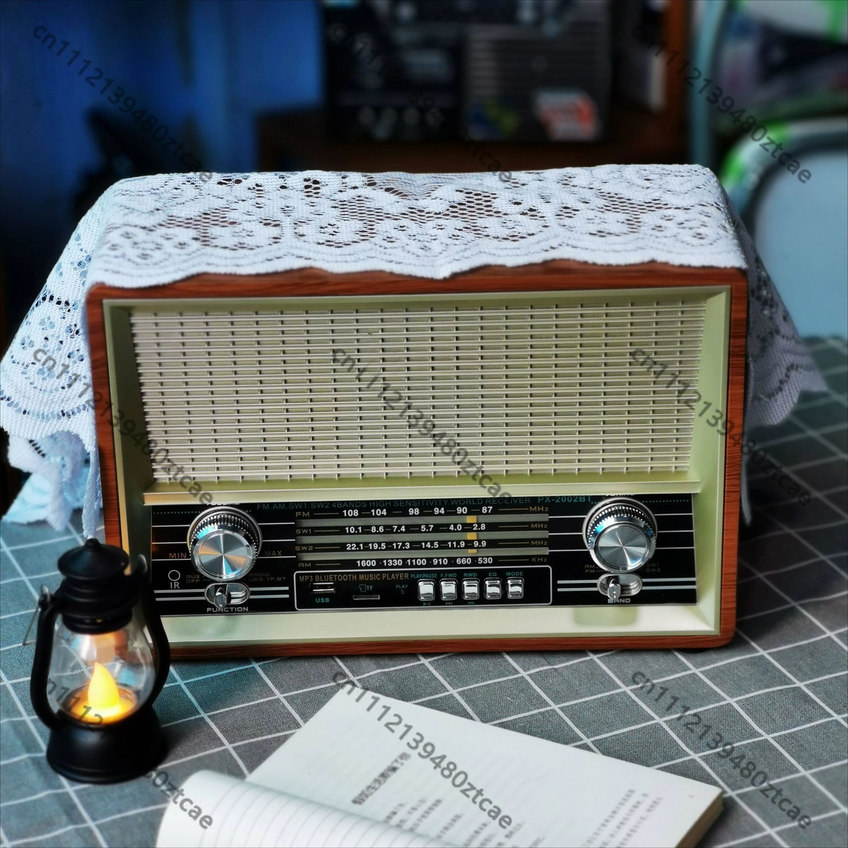 Large Retro Desktop All-in-one Radio For Elderly FM AM SW Bluetooth Card Audio Player Speaker