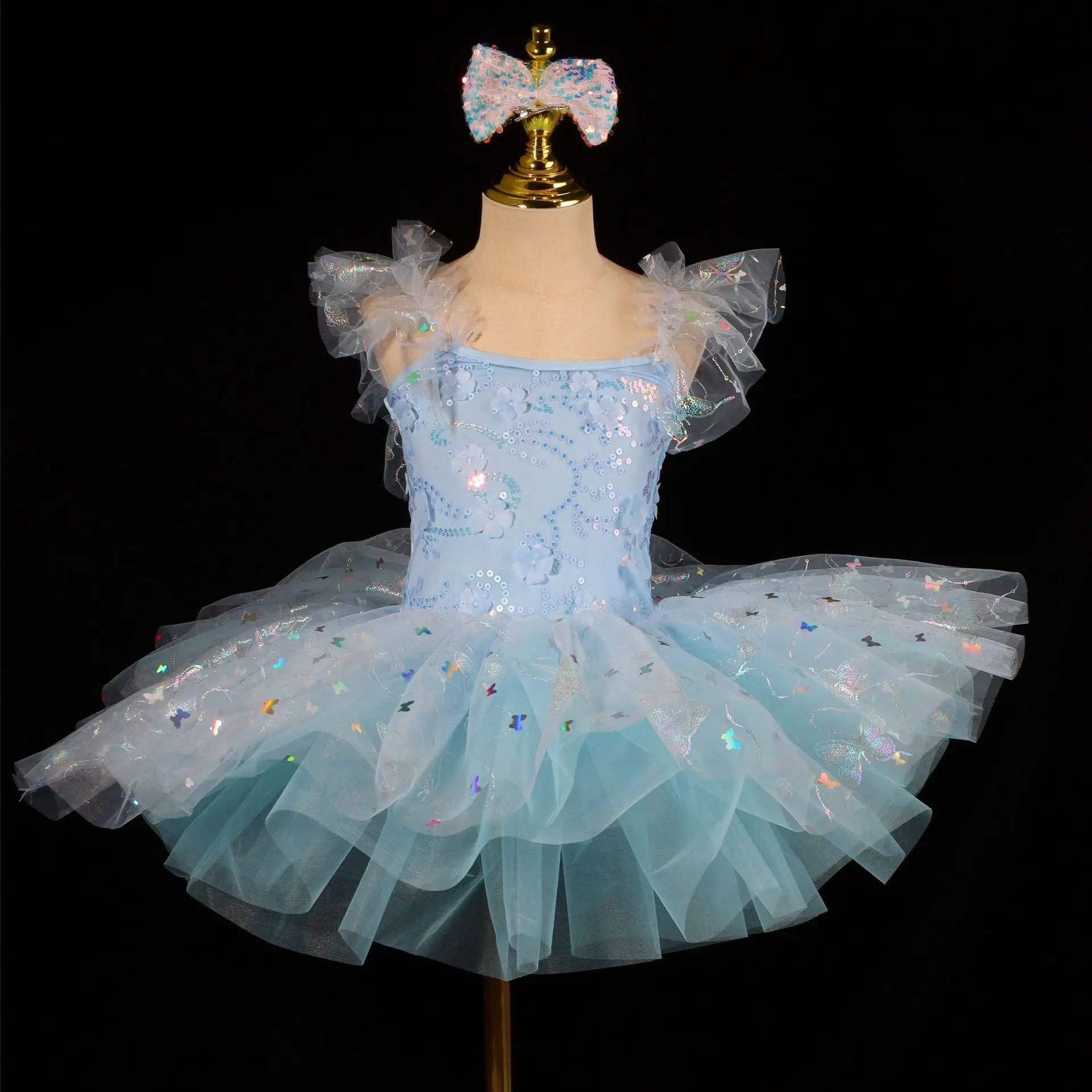 

Children's Princess Dress Kindergarten Dance Walk Show Puff Gauze Skirt Girls Ballet Dance Performance Costume Puff Skirt