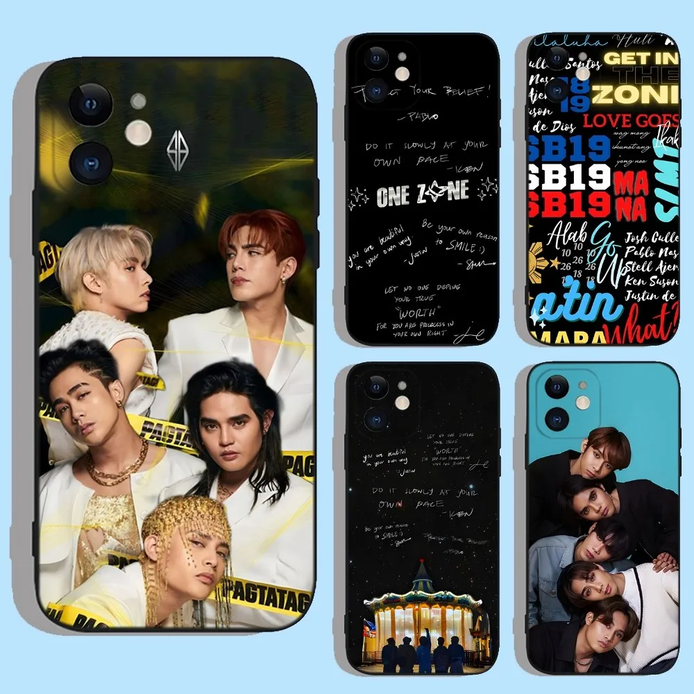 소년 그룹 아이폰 실리콘 케이스 블랙 이미지