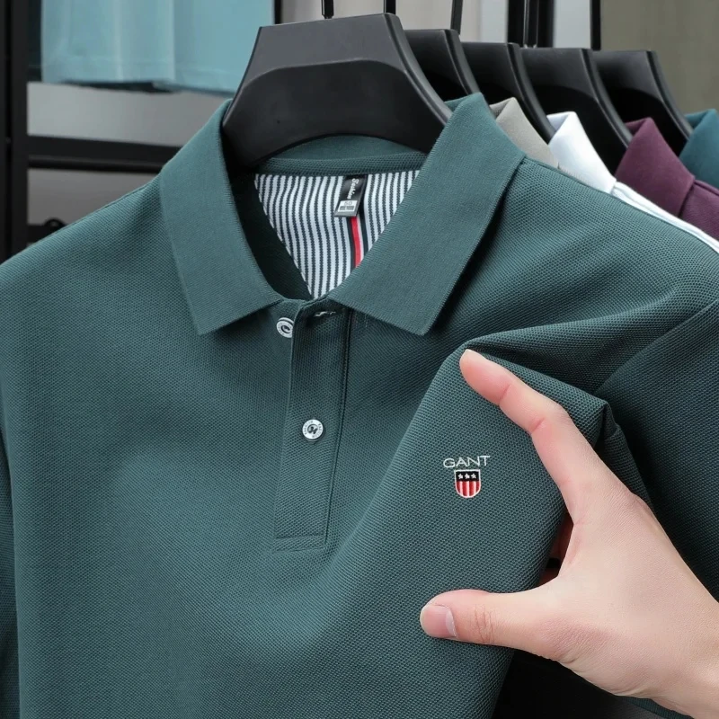 Polo à manches courtes pour hommes, marque haut de gamme, haut brodé, T-shirt, offre spéciale, nouvelle collection été 2025