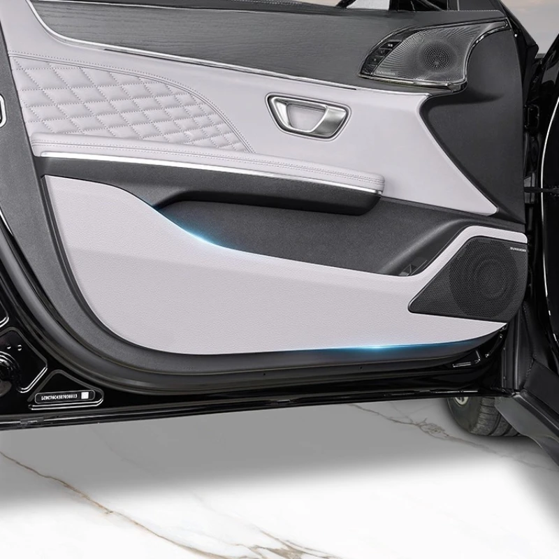 

For BYD Han DMi Edition Door Anti-kick Pad Ev Interior Modified Car Interior Threshold Decoration Anti-kick Board