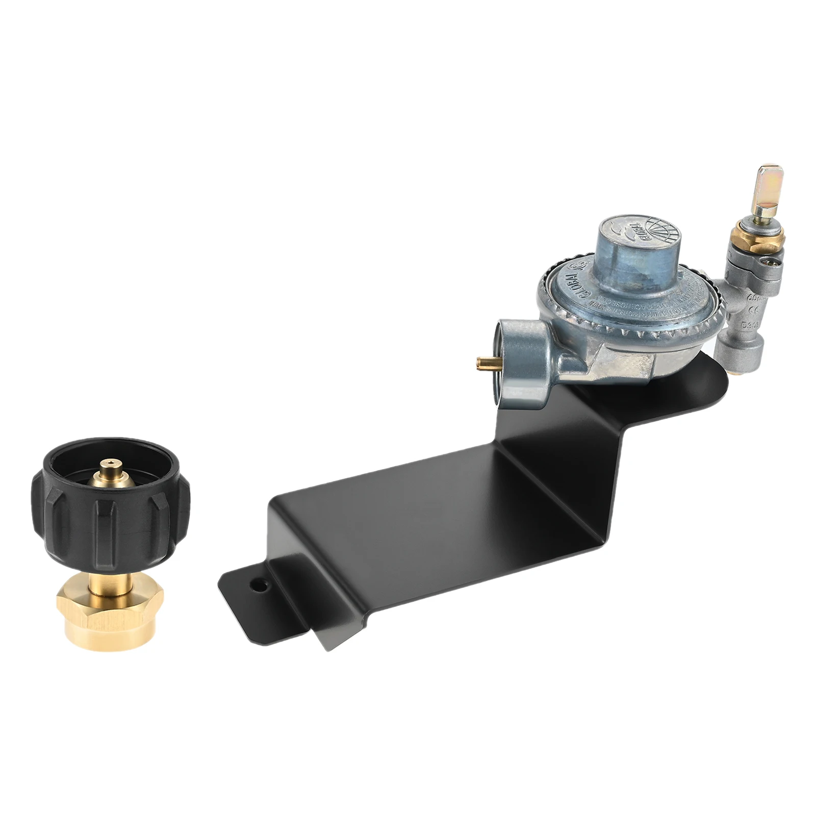 1Set 80477 Propane Low Pressure Regulator With Refill Adapter Replacement 1LB Propane Regulator for Weber Q 100 Q 120 Gas Grills