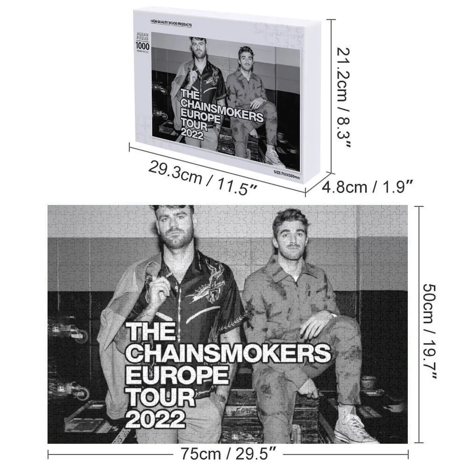 En rouge The dou vrais hommes américain électronique DJ Puzzle Photo personnalisé bébé Puzzle en bois