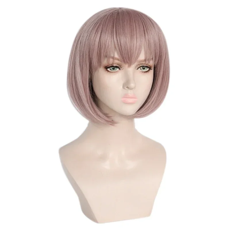 Danganronpa Ruruka Ando Short Wig Cosplay Costume Dangan Ronpa Heat Resistant Synthetic Hair Ruruka Andoh Women Wigs + Wig Cap