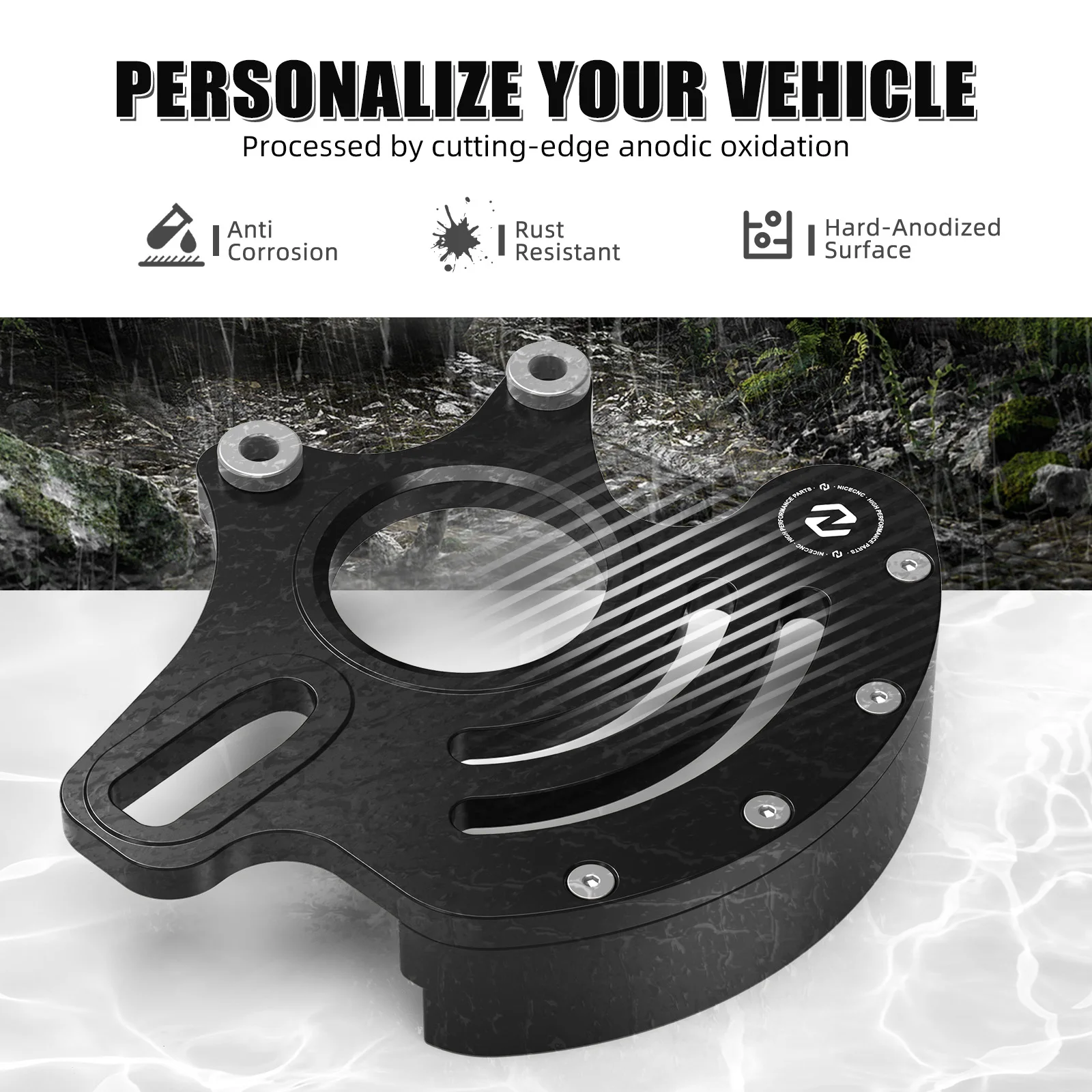 NICECNC สําหรับ Yamaha YFZ450R 2009-2022 เบรค Caliper Disc Rotor Guard ATV YFZ450X 2010 2011 YFZ 450R 450X