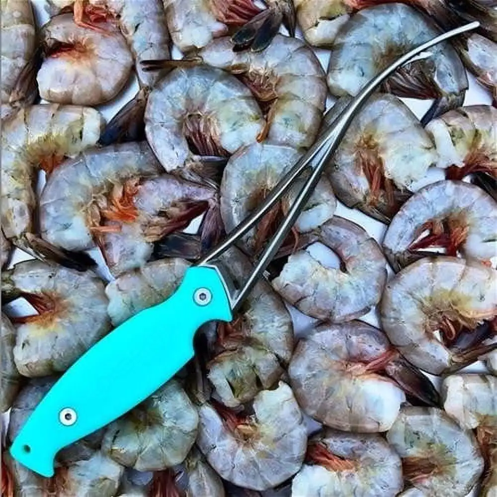 

Stainless Steel Shrimp Cleaner Ergonomic Handle Seafood Tool， Stainless Steel