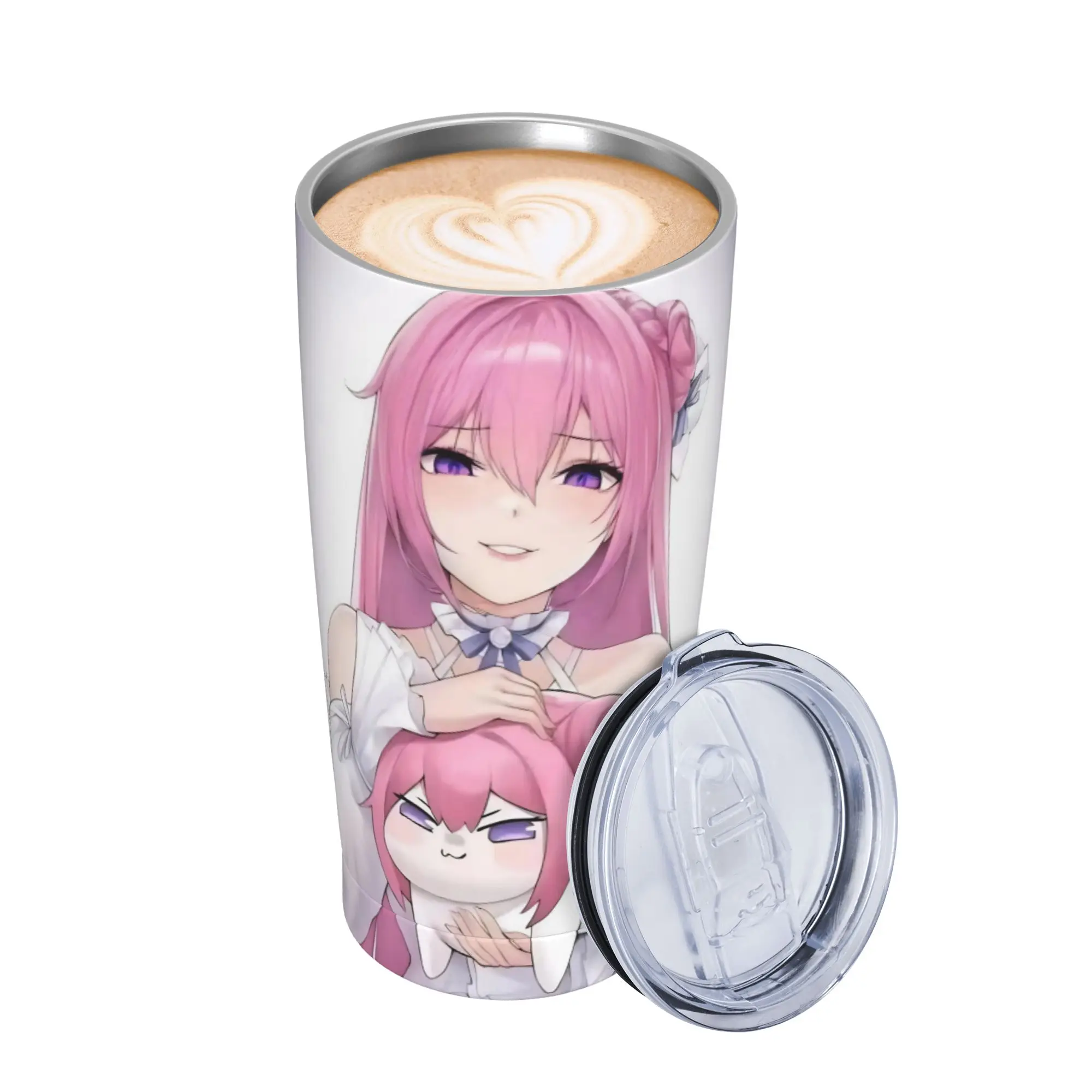 Trickcal C-Chibi Go Games Tumbler Vacuum Insulated  Coffee Cups Vacuum Flask Travel Outdoor Mug Spill Proof 20oz