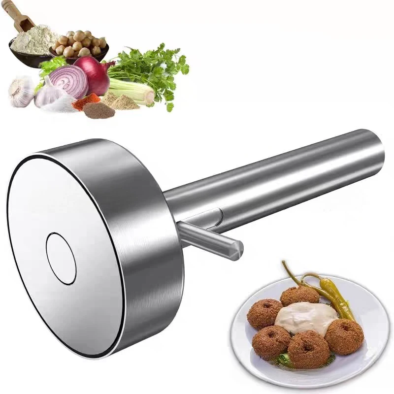 1pc Frikadelle Maker Tragbare Falafel Ball, Der Scoop Mold Küche Werkzeug Fleisch Drücken Gadgets Edelstahl Frikadelle Maschine