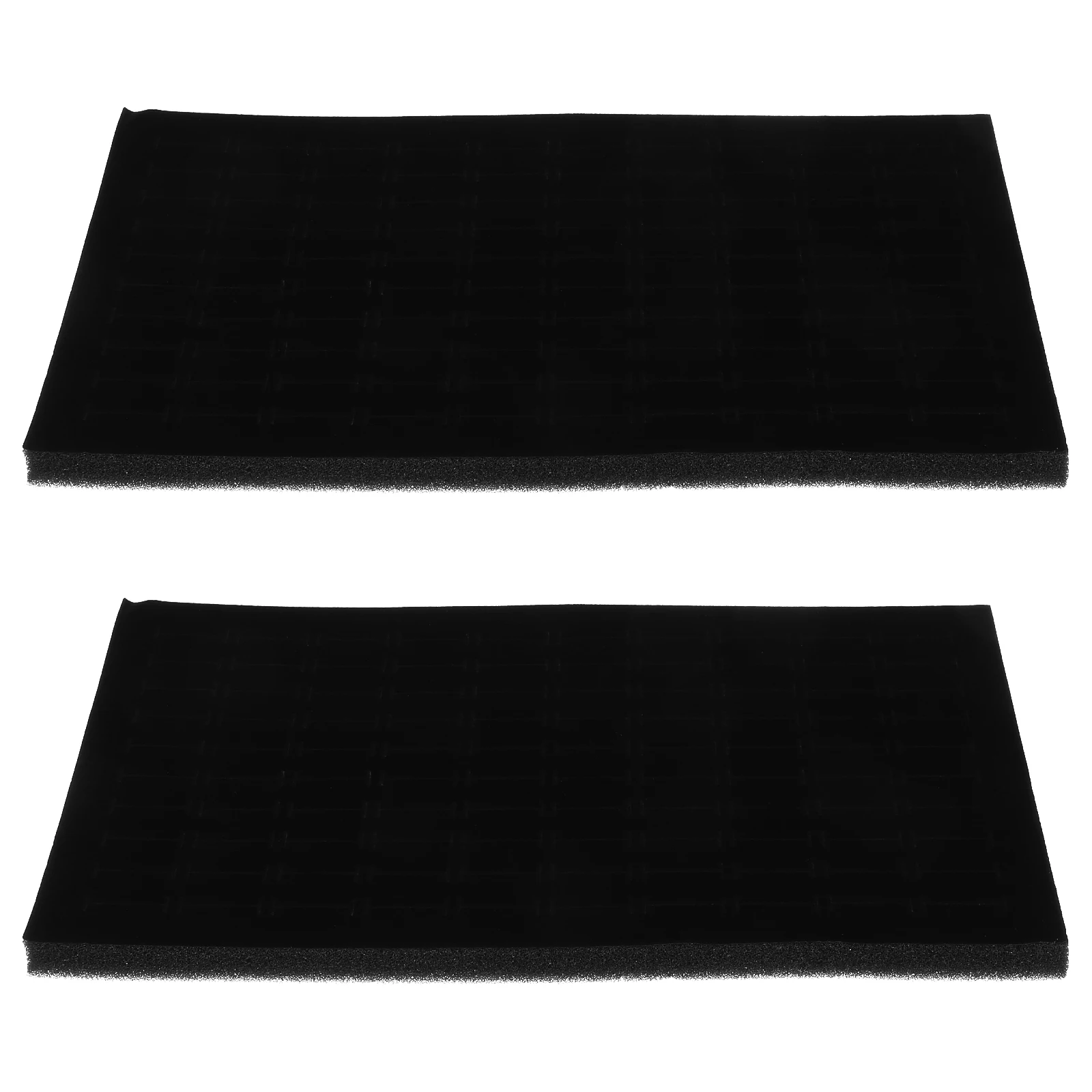 

2 Pcs Black Jewelry Box Pad Sponge Liner for Rings Earrings Storage Display Inserts Foam Mat Jewelry Packaging Tools Exhibits