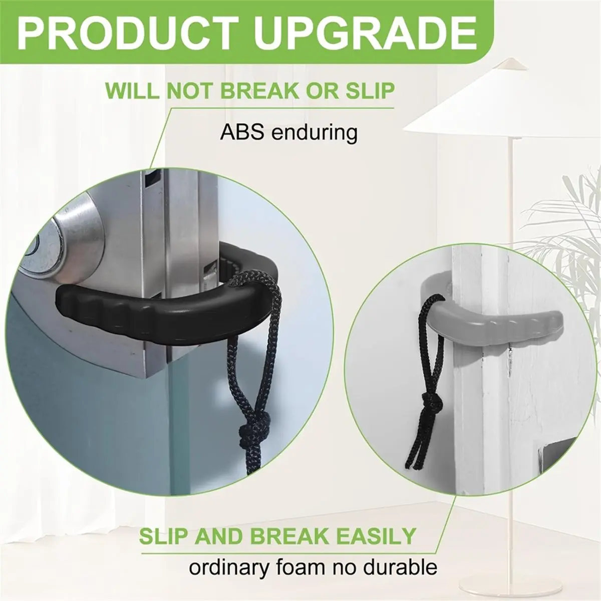 

Y69A 8Pack First Responder Door Stops, Door Jam for Law Enforcement, Emergency Services, Black Door Stoppers Wedge