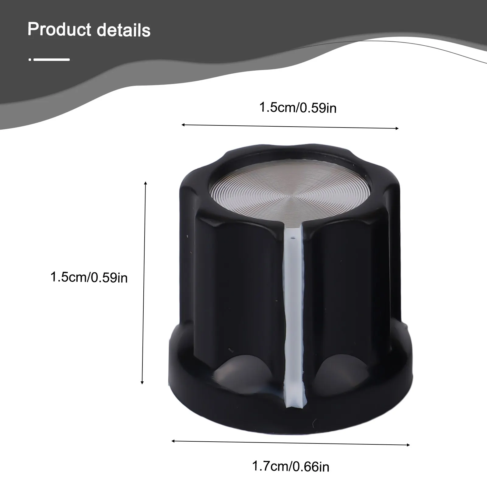 Guitar Bass Potentiometer Knob Set, 10PCS, D Type Shaft Hole, Easy Installation, Stylish and Functional Design