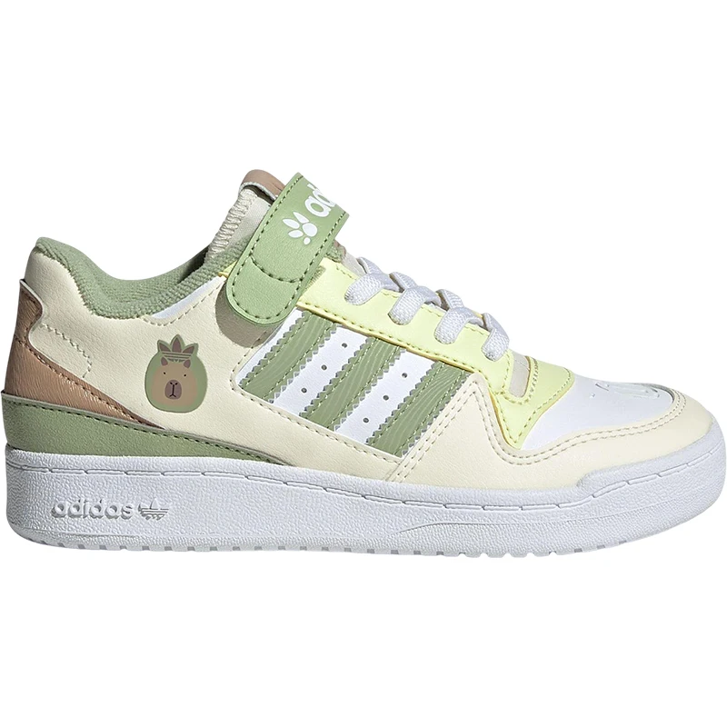 Adidas genuine clover children's sports Velcro breathable board shoes JS2476