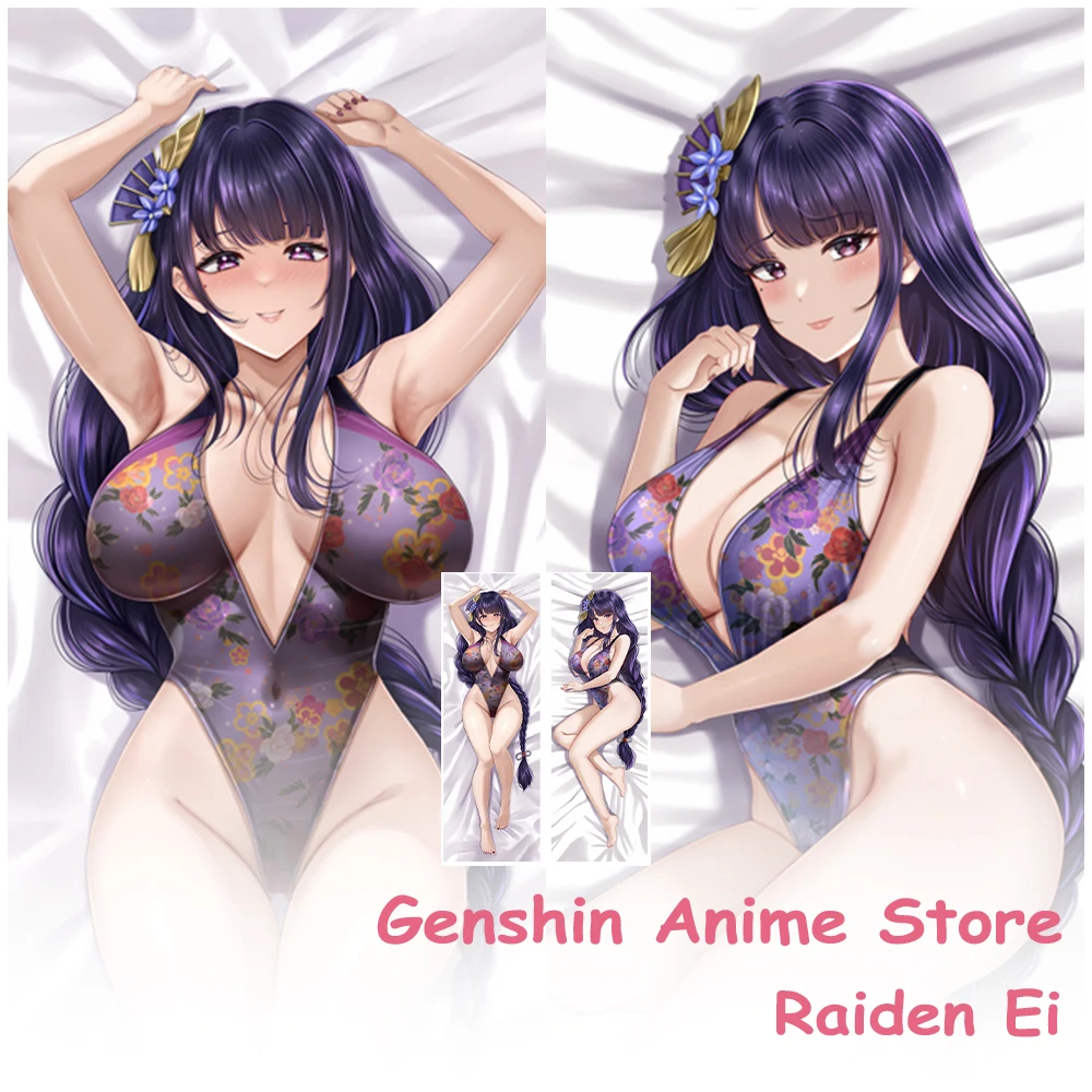 

Anime Genshin Impact Raiden Ei Fullbody Dakimakura Pillowcase Cosplay Props Cartoon Double-Sided Printed Otaku Cushion Cover
