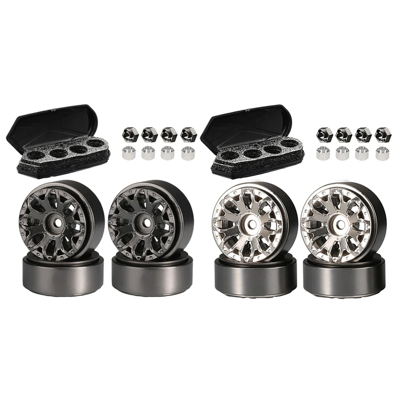 

Eco-Friendly-4Pcs 124G 1.0 Metal Beadlock Wheel Hub For Axial SCX24 AX24 Traxxas TRX4M FMS FCX24 1/18 1/24 RC Crawler Car Parts