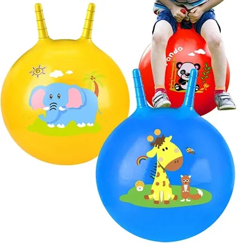 Bounce balls toy for kids big bouncy jumping ball cartoon inflatable sheep horn ball PVC toddlers toys outdoor indoor games