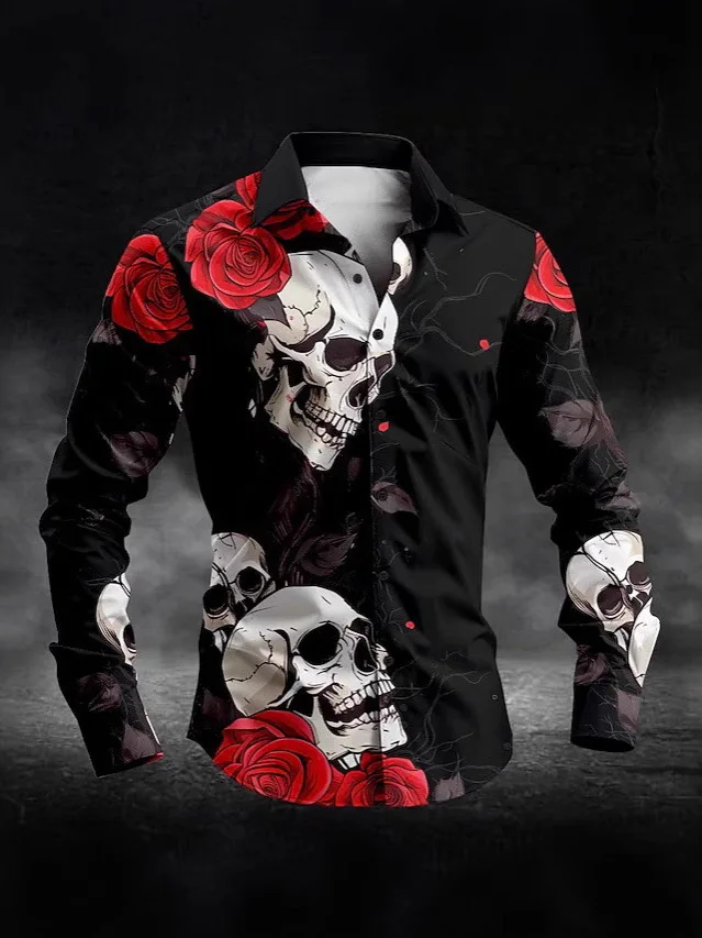 

Loose Fit Sports Printed Long Sve Men's irt Casual Thin Acetate Fiber M Model Faionable Open Cardigan Sle