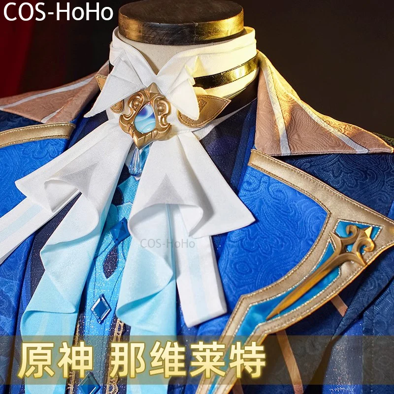 COS-HoHo Genshin Impact Neuvillette Judge Game Suit Gorgeous Handsome Cosplay Costume Halloween Party Role Play Outfit XS-XXL