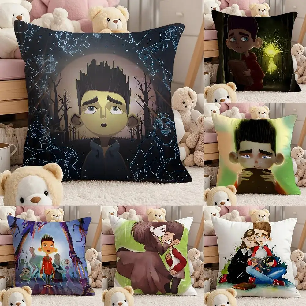 

Anime P-ParaNorman Pillow Case Comfort Sofa Bed Silky elegant Invisible zipper Custom Decorative cushion cover