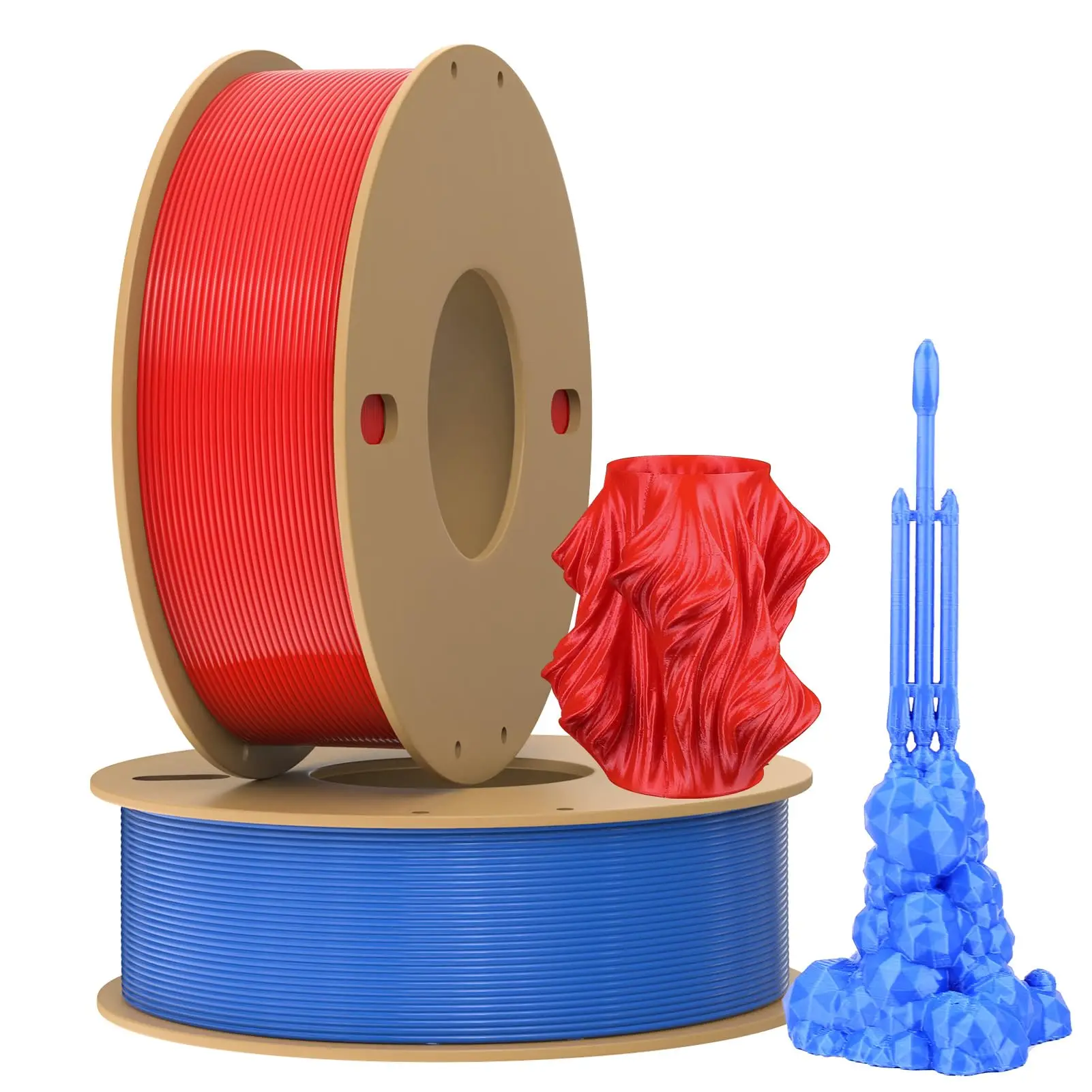 

Нить для 3D-принтера PETG 1,75 мм, 2 упаковки, картонная катушка для 3D-печати, 0,25 кг (0,55 фунта), на катушку, размер 1,75 мм, подходит для M