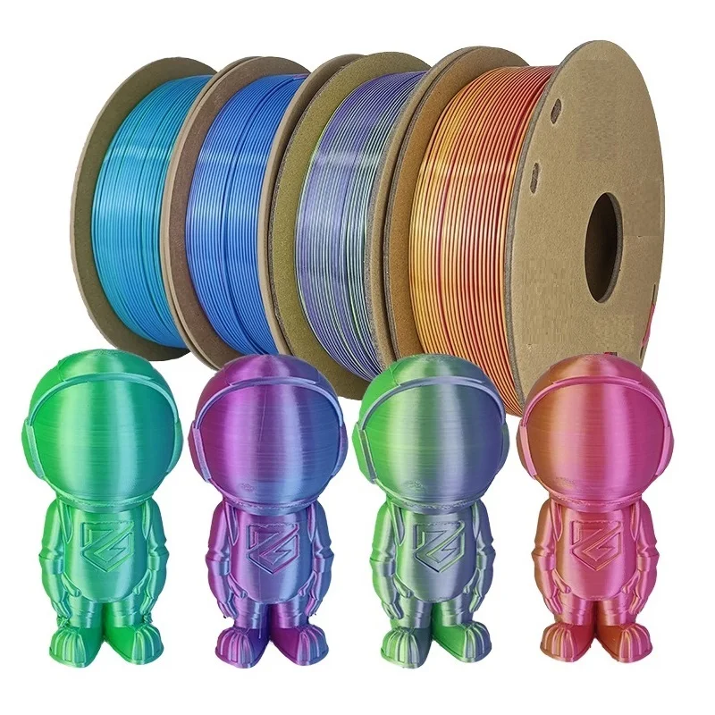 

200G Filament Dual Color PLA 1kg 3D Pinter PLA Silk Filament 1.75mm 3D Printing Material Two Color Filamento PLA Sublimation