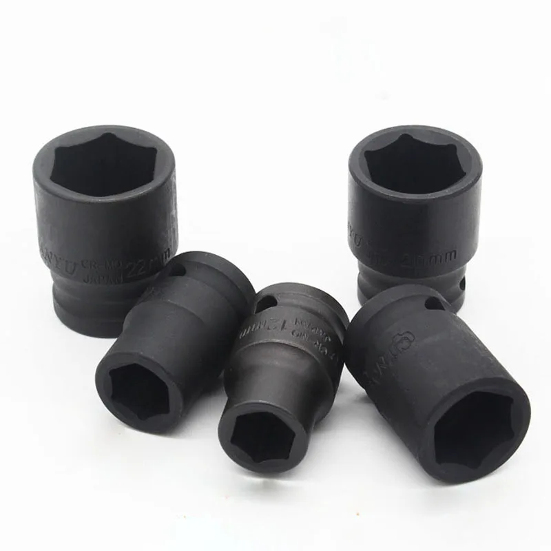 Imagem -02 - Espessamento Hex Chave de Impacto Curto Soquete Driver Cr-v Alloy Point Soquete Cabeça Ferramentas Pneumáticas Industriais Alta Qualidade