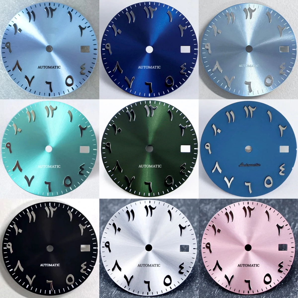 28.5 مللي متر أمة الله ماتي الملمس ساعة عربية الطلب مناسبة ل Seiko NH35/36/4R/7S حركة الغوص الرياضة إصلاح أجزاء وزارة الدفاع