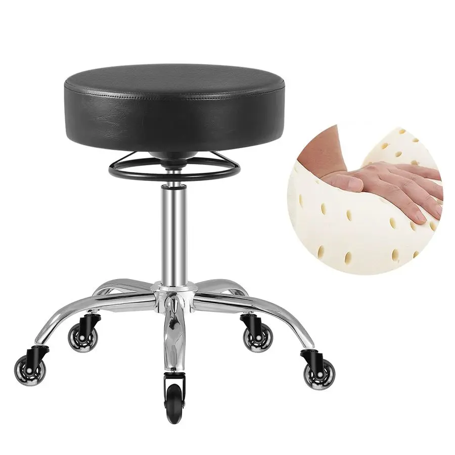 

Stool with Wheels 400lbs Weight Capacity,Heavy Duty Lash Chair Adjustable for Tatoo Lab Massage Salon Spa Drafting Nail Teach,3