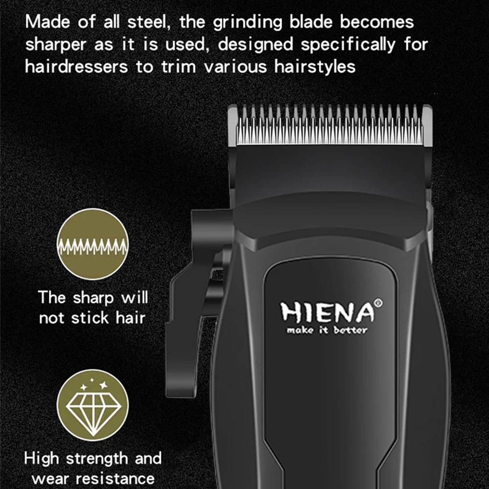 Barber Professional Cordless Trimmer hair clipper for men hair machine cutting electric barber full metal professional hair
