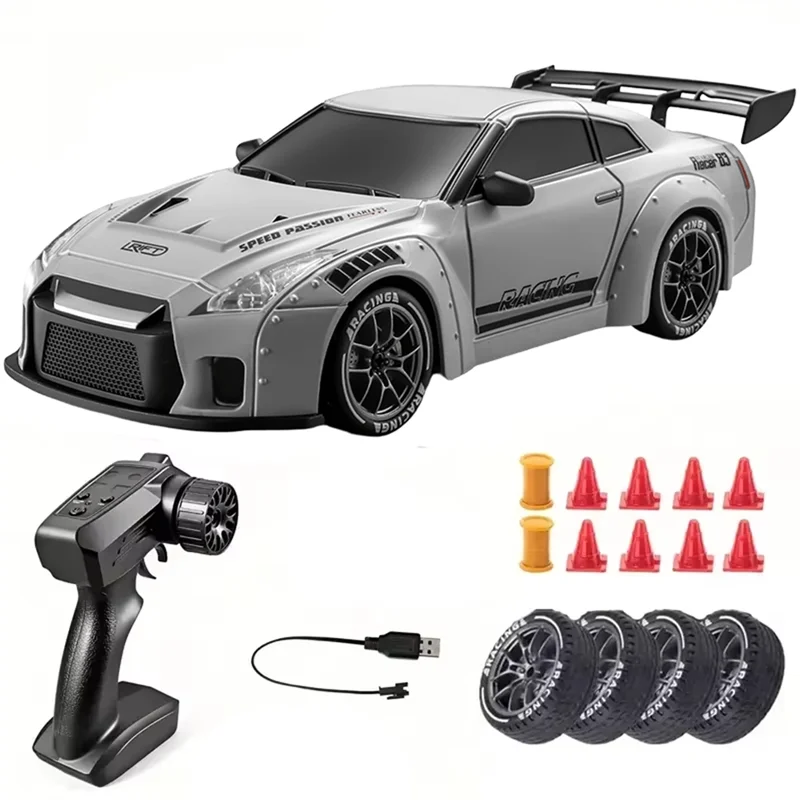 ABWE-RC Drift Car 1:24 Scale Remote Control Car With LED Lights 2.4Ghz 20KM/H Racing Sport Vehicle With Drifting Tires