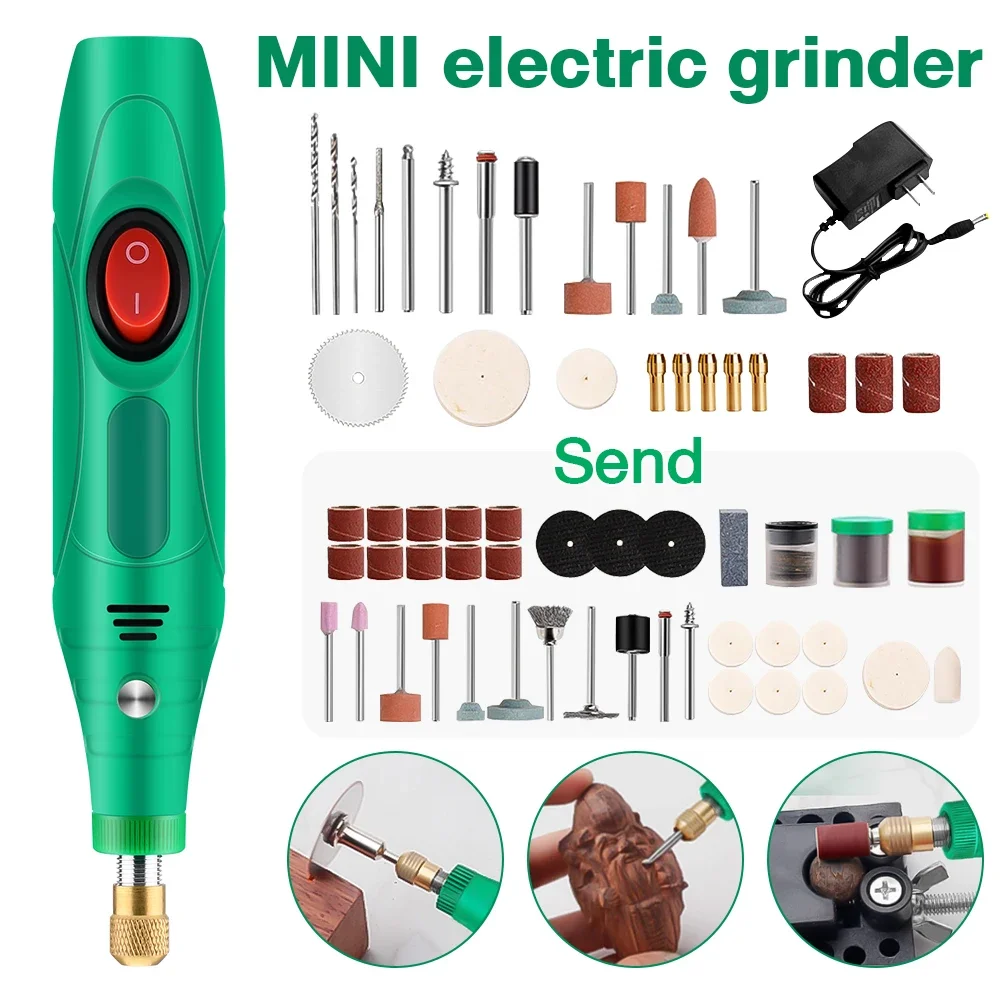 100-240V Mini Electric Drill Multi-function Electric Grinding Polishing Drill Grinder DIY Jade Wood Engraving Pen Power Tools