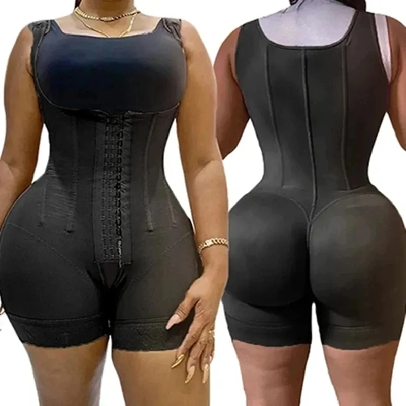 Fajas Open Chest Sleeveless Jumpsuit High Compression Shapewear Girdles Breasted Buttocks Lifting Slimming Underwear