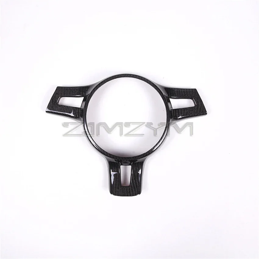 Copertura del telaio decorativo del volante dell'auto aggiornata per Porsche 911 Boxster 2010-2015 Accessori auto per auto in vera fibra di carbonio