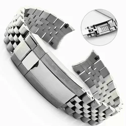 20mm 21mm Jubilee 904 Watchband For Rolex Sub GMT Yacht Daytona Men's Strap Luxury watch chain Mod Parts Replacement Accessories