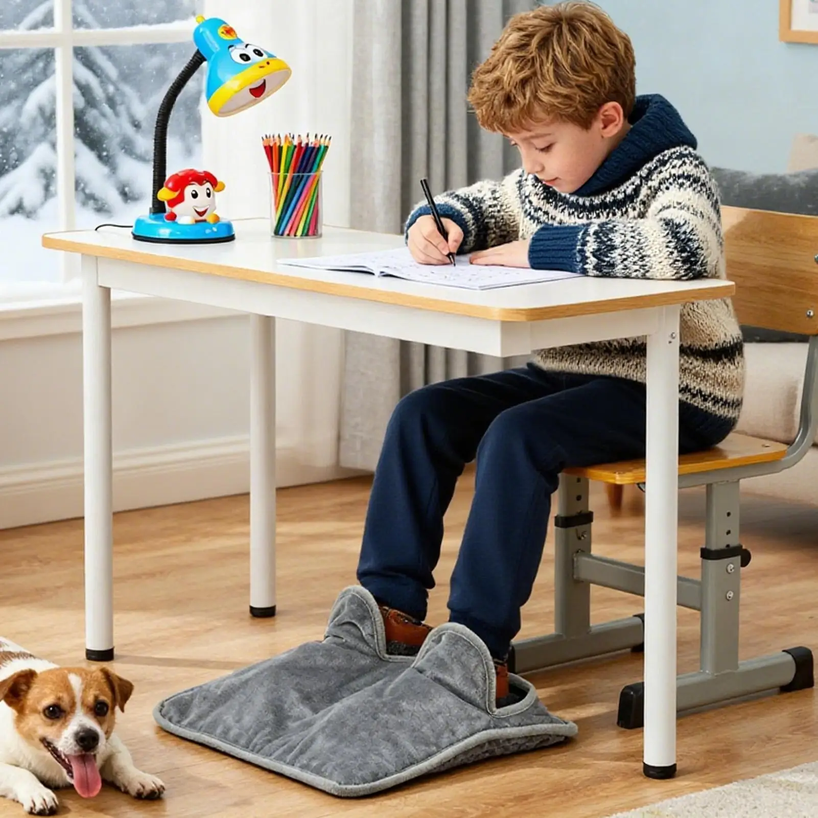 

Foot Warmer For Bed 4 Levels USB Rechargeable Portable Warming Supplies Under Desk Foot Warmer For Desk Bed Winter Offices Cold