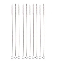 5Pcs/10Pcs Straw Cleaning Brush Reusable Eco-Friendly Stainless Steel Drinking Straw Cleaner Brush Set Soft Hair Cleaning Tools